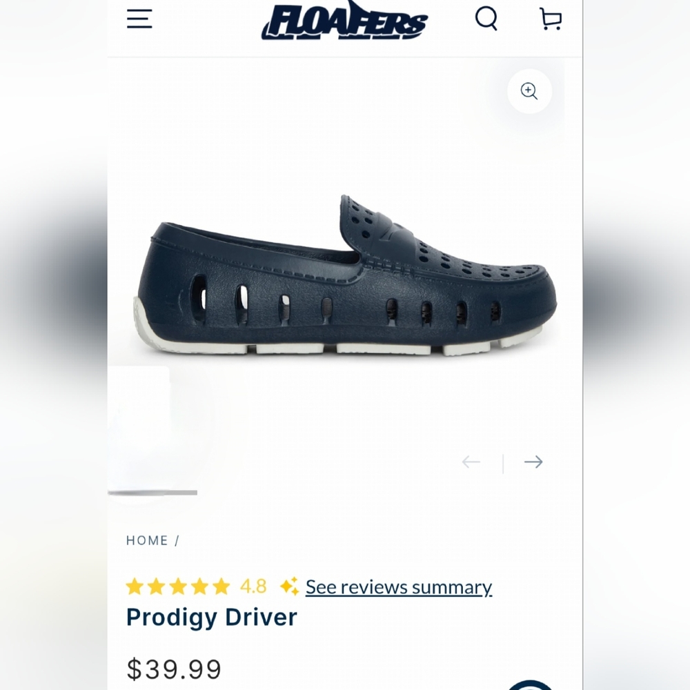 Floafer kids size 13 Navy